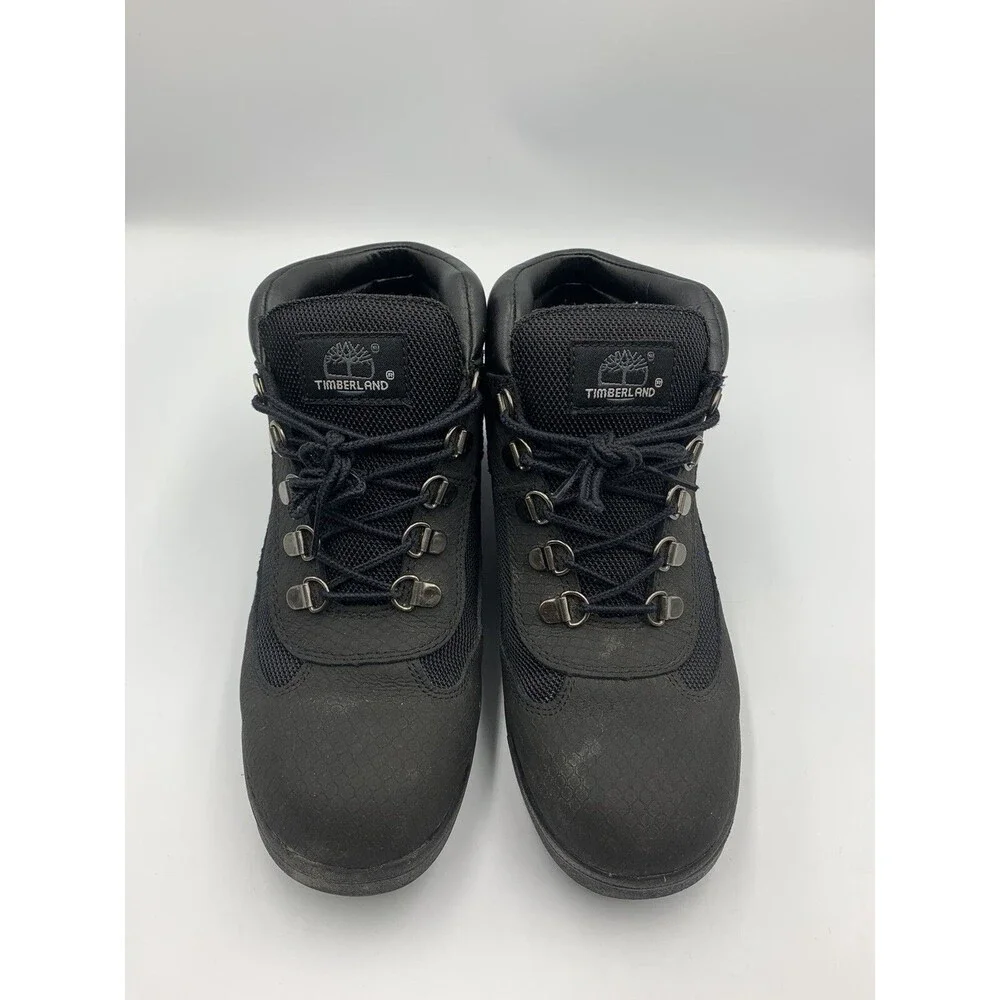 Timberland Helcor 3830 Mid High Ankle Lace Up Black Boots Youth Boys US Size 6